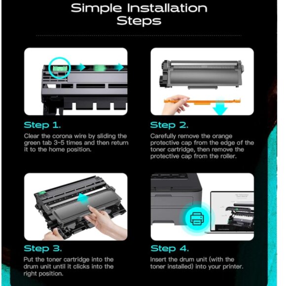 4 Pack DR229CL Drum Unit (Not Toner) Replacement for Brother DR-229CL DR229 - Picture 8 of 14